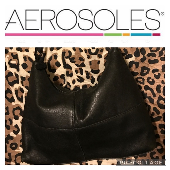AEROSOLES Handbags - 👛 AEROSOLES, GENUINE LEATHER  SHOULDER BAG, BLACK